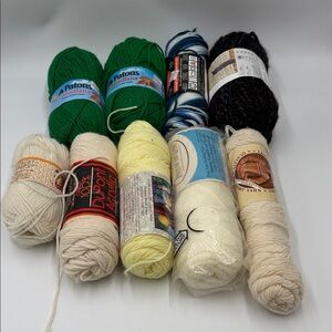 9 Skeins Assorted Yarn Bundle